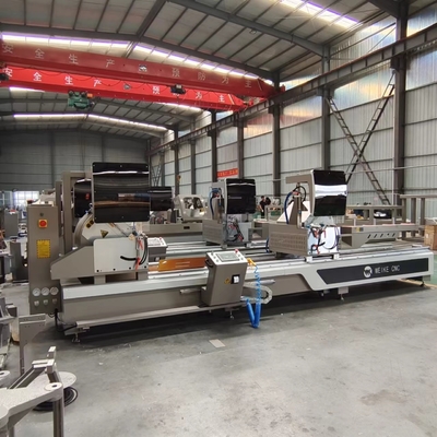 Моторизованная двойная головка митра пила DELTA CNC управляемое алюминиевое UPVC режущее оборудование с 550 лезвием пилы