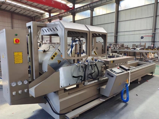 6000 мм CNC двойная митра режущая пила с углом резания 45 и 90 градусов для алюминия и ПВХ