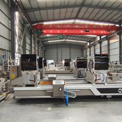 Моторизованная двойная головка митра пила DELTA CNC управляемое алюминиевое UPVC режущее оборудование с 550 лезвием пилы